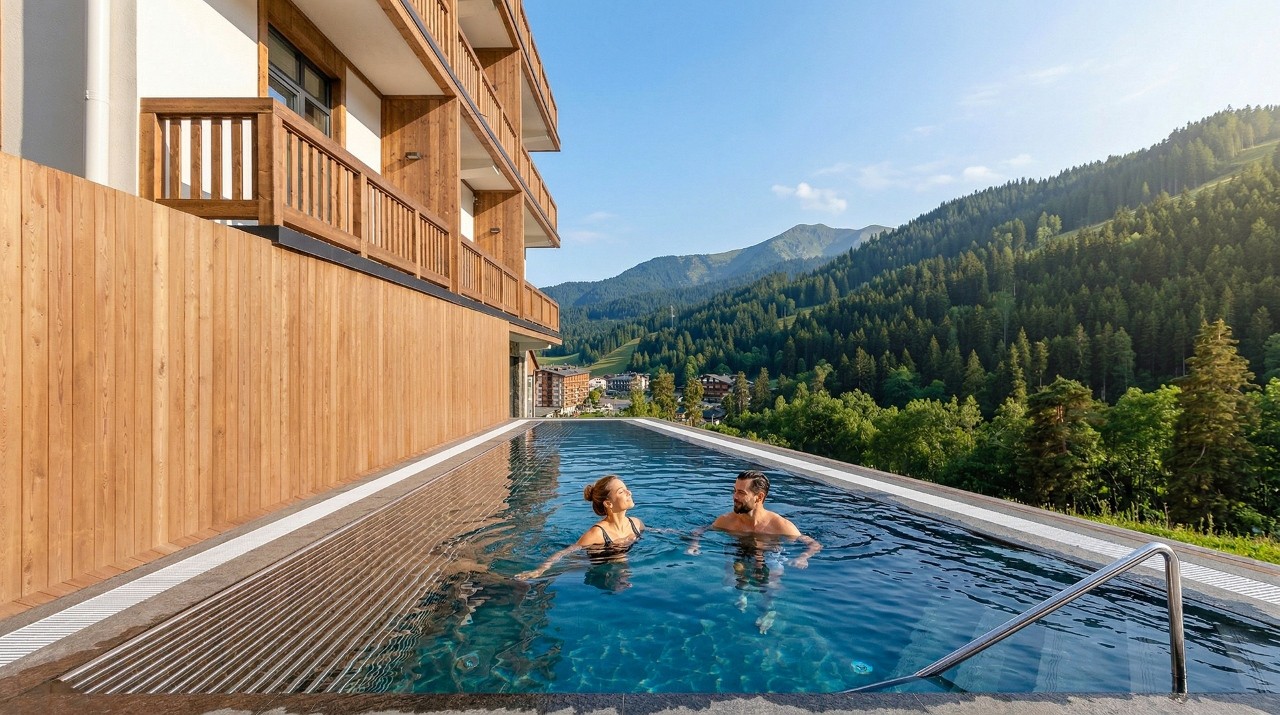 Открытое подогреваемое джакузи